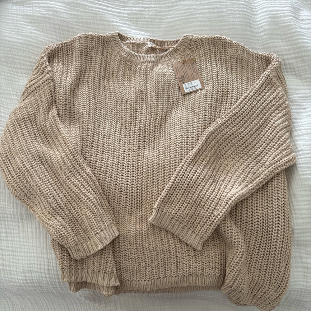 The Simple Folk The Chunky Sweater in Oatmeal - Picture 4 of 4